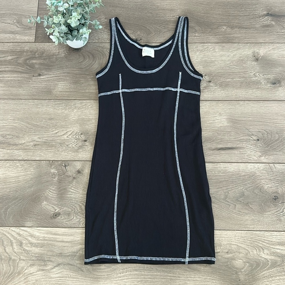 Urban Nation Black Sleeveless Dress 100% Cotton Size Large